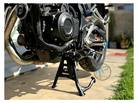 MotoPERIMETRO 4058 Caballete central Honda CB500X NX500 Center Stand Pata de Cabra Tenere Lander ABS Bajaj BMW Honda Kawasaki Suzuki Benelli KTM Beta Ducati Voge